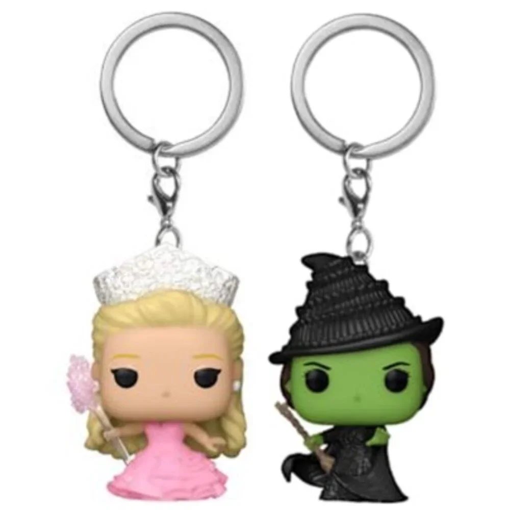 2 Set Wicked Keychain Glinda Keychain Elphaba Keychain Wicked Movie Pocket Pop! - Picture 4 of 13